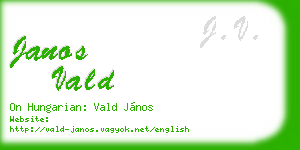 janos vald business card